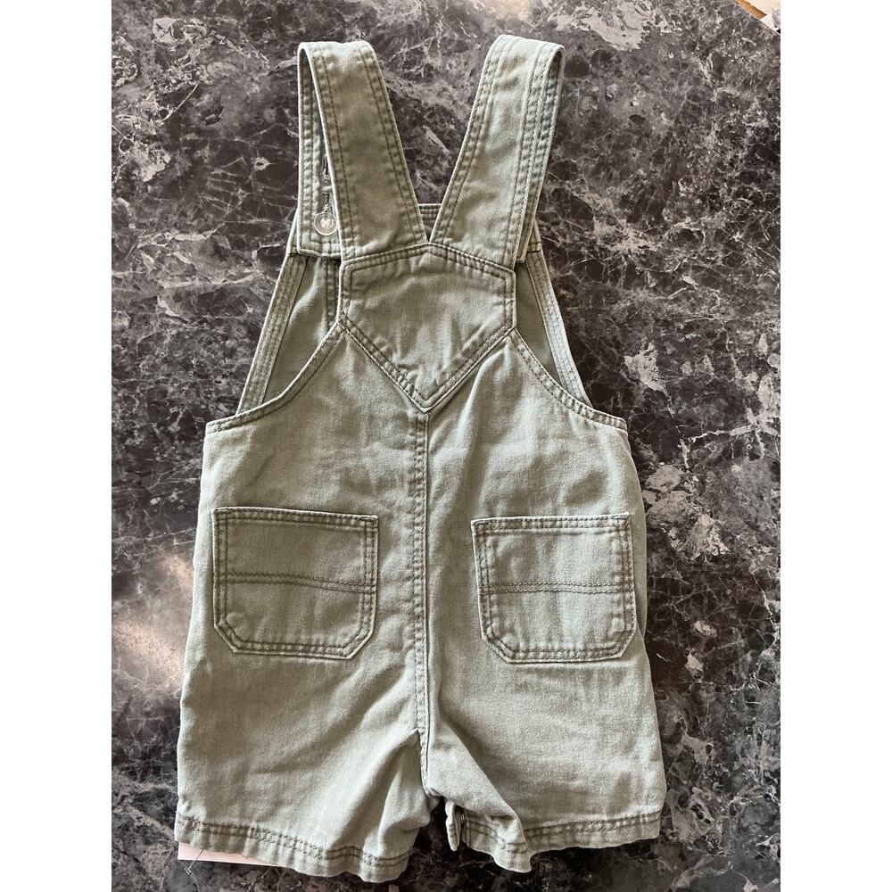 18-24m Green Olive Overalls